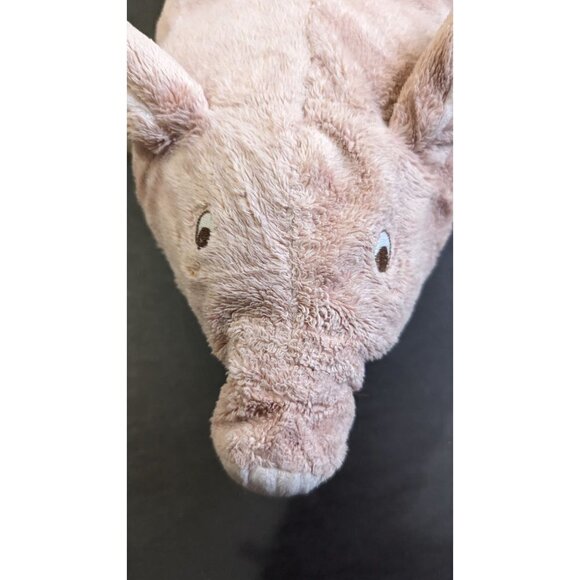 IKEA Pig plush stuffed animal toy 14" pink gray spots sewn eyes - Picture 4 of 9